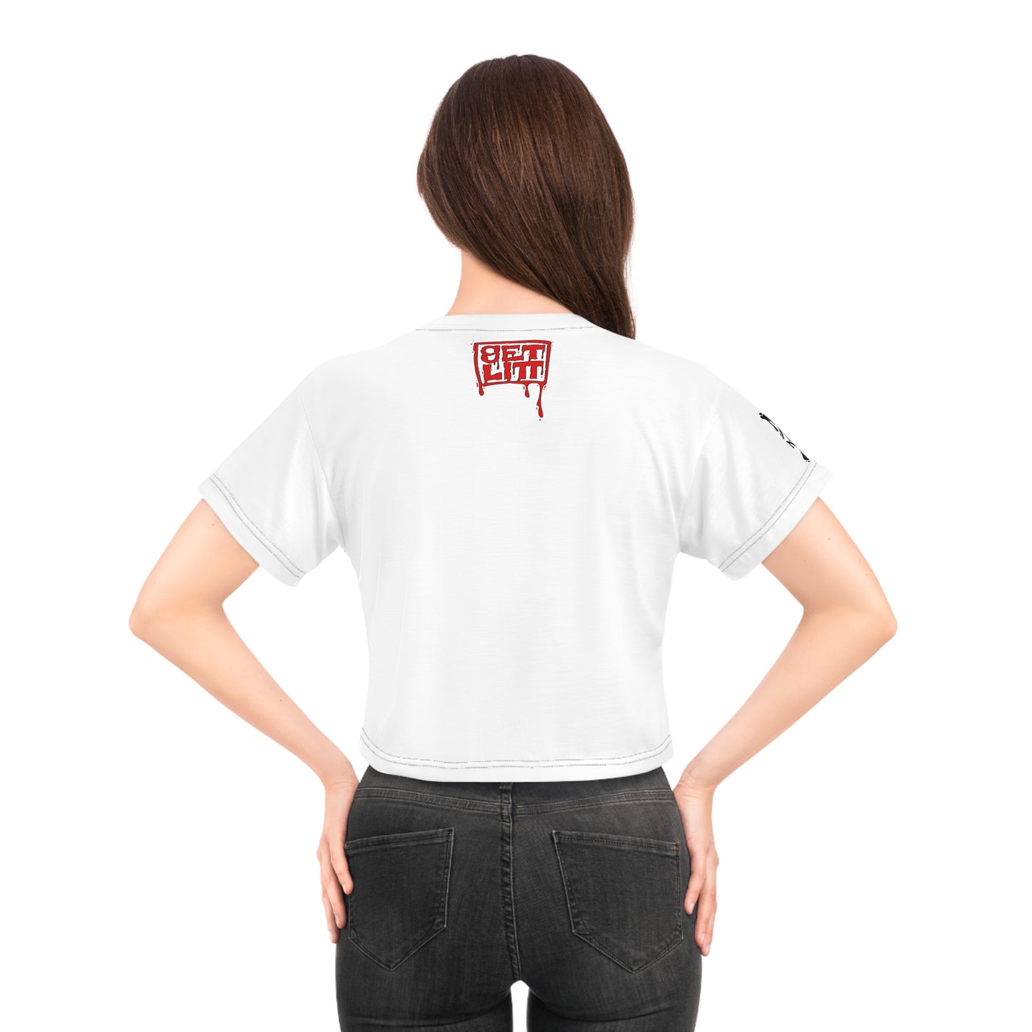 Covid mouse Crop Tee (AOP)